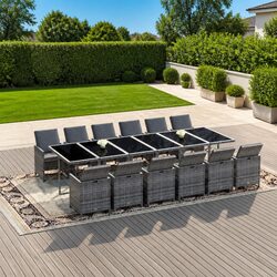Specifications of Poly Rattan 13-Piece Garden Dining Set