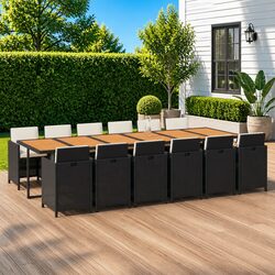 Poly Rattan 13 Piece Garden Dining Set Specifications