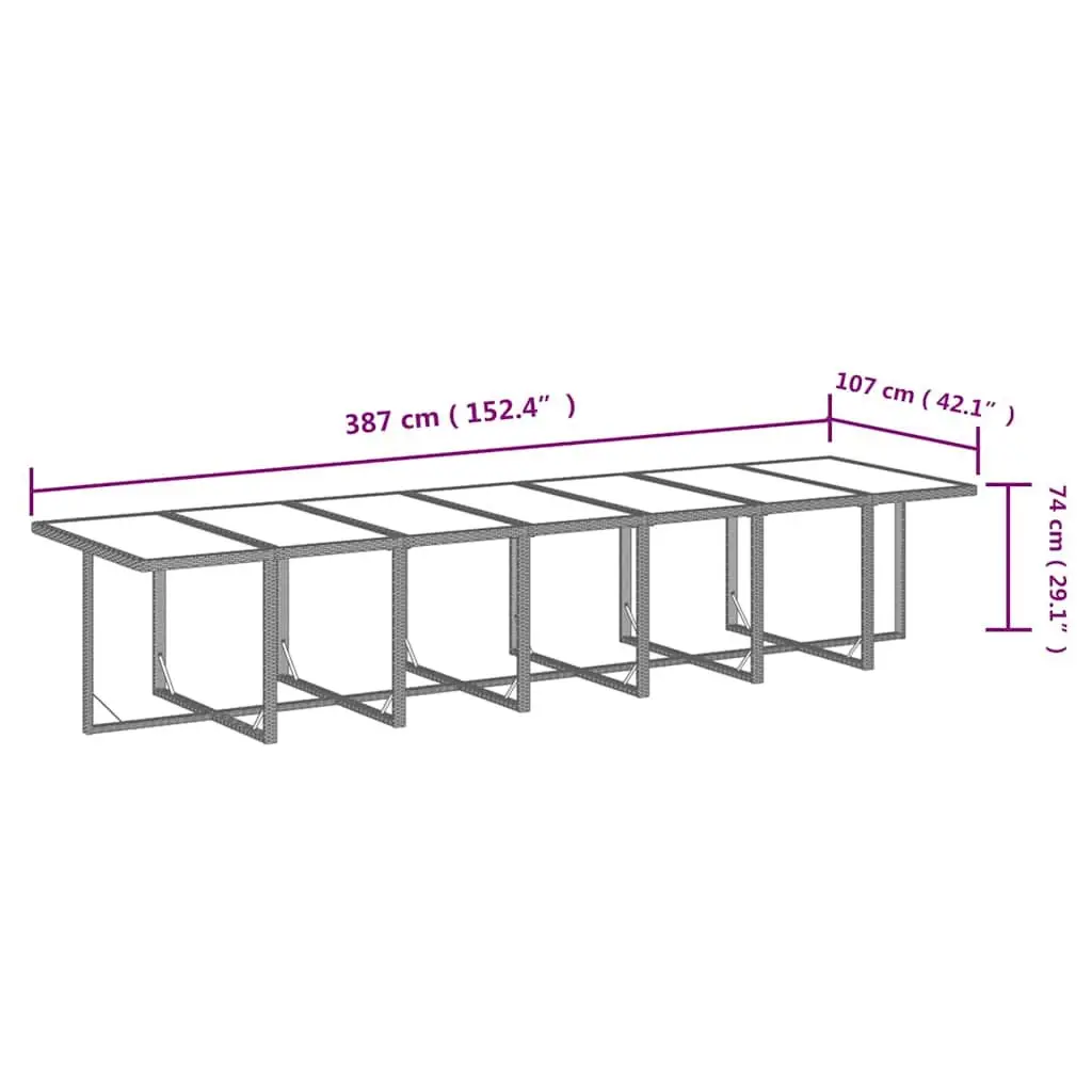 19-Piece Black Outdoor Dining Set