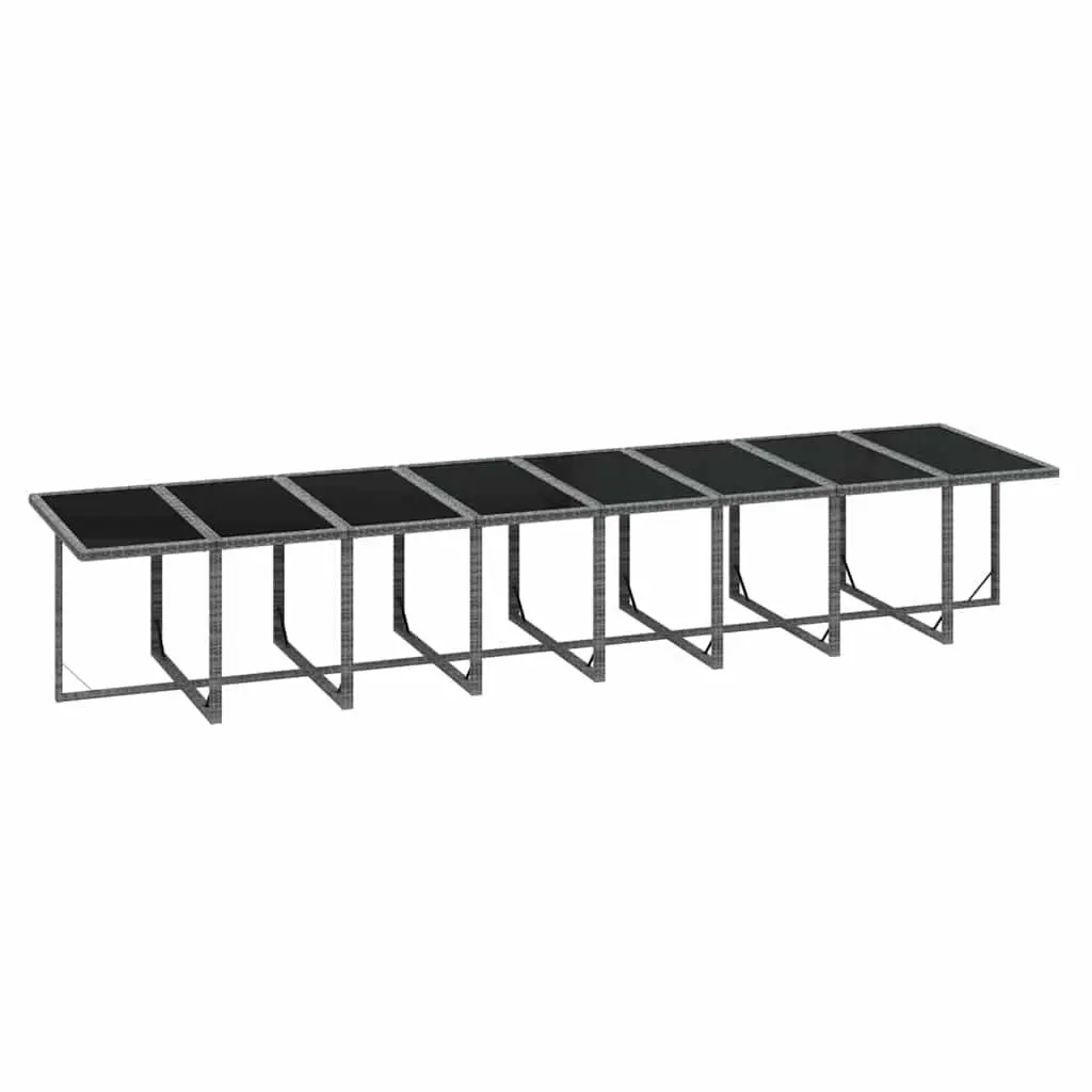 17 Piece Grey Garden Dining Set