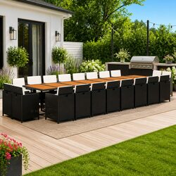 Specifications of 21 Piece Garden Dining Set in Black