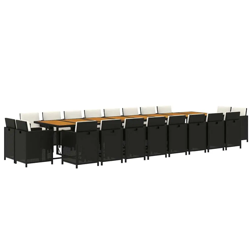 21 Piece Garden Dining Set in Black