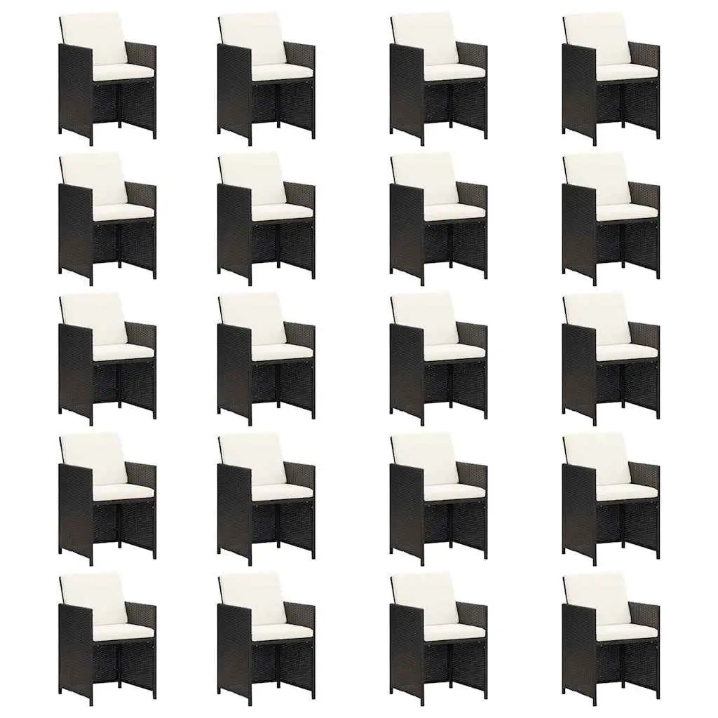 21 Piece Garden Dining Set in Black