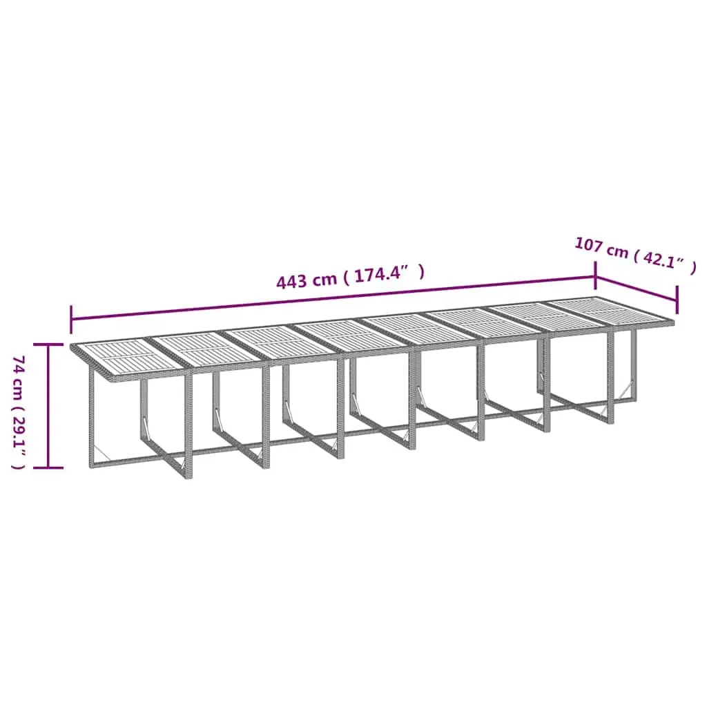 21 Piece Garden Dining Set in Black