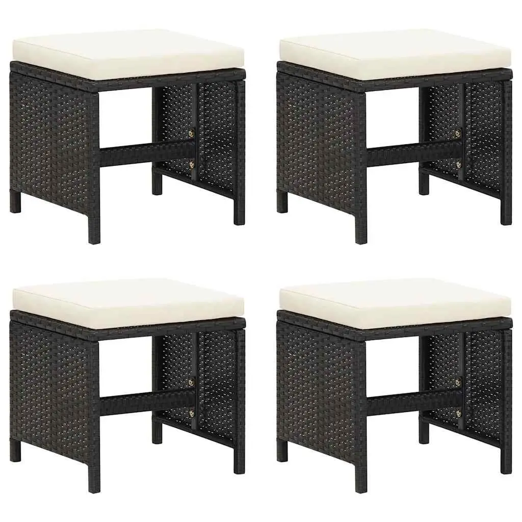 21-Piece Black Rattan Garden Dining Set