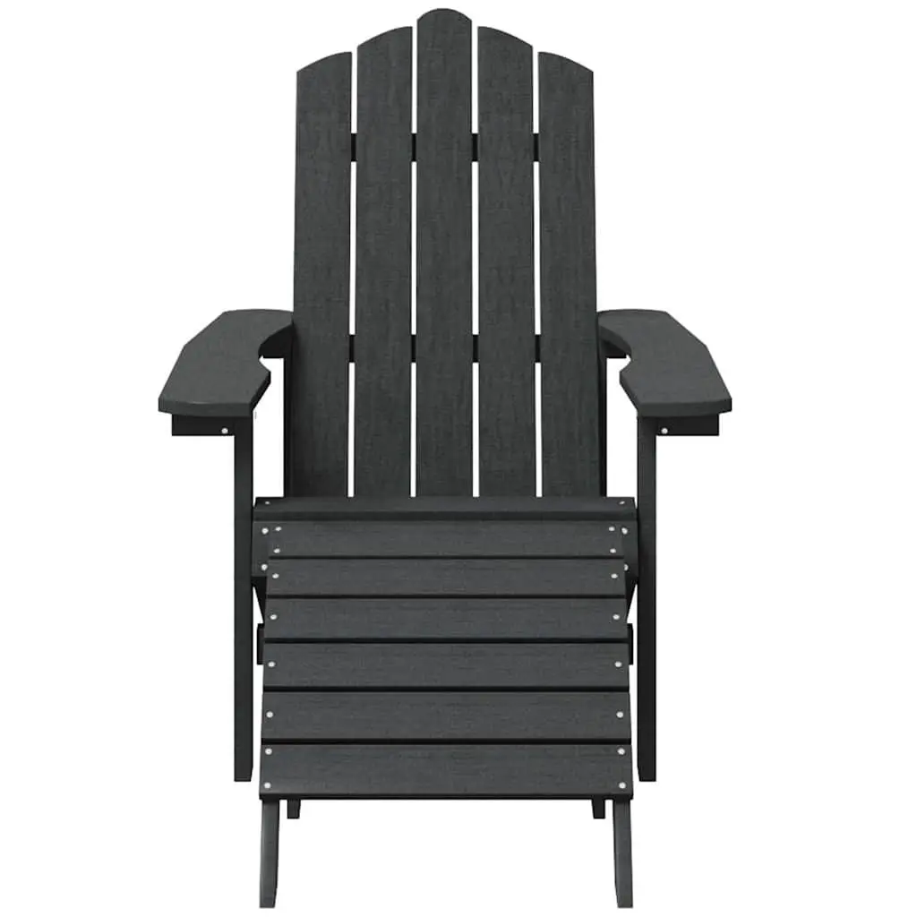 Adirondack Chairs for Garden Patio 2 Piece Set with Detachable Footstools