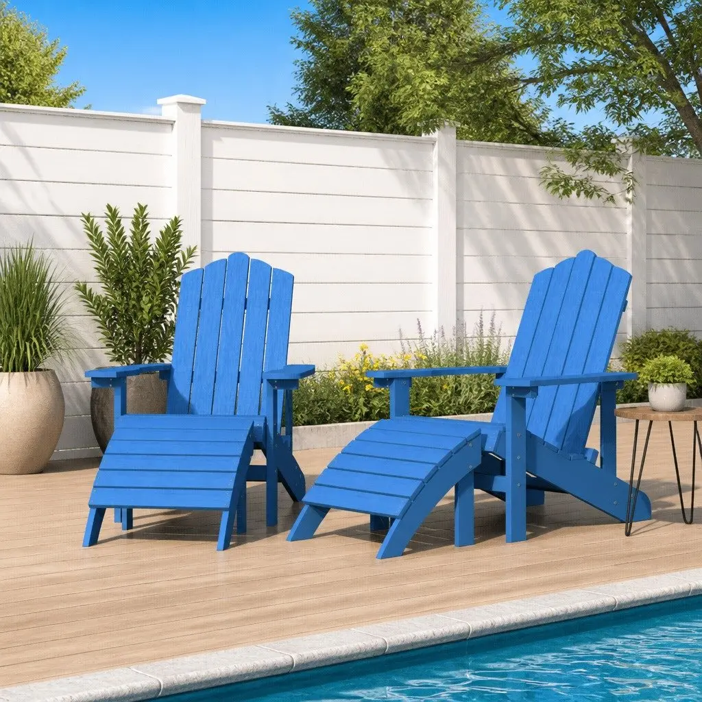 Outdoor Adirondack Chairs Set