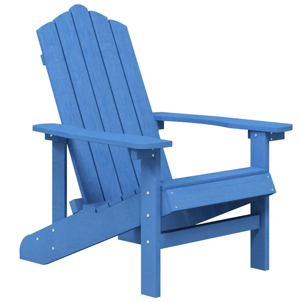 Adirondack Outdoor Chairs with Table Set Garden Patio Seating Blue