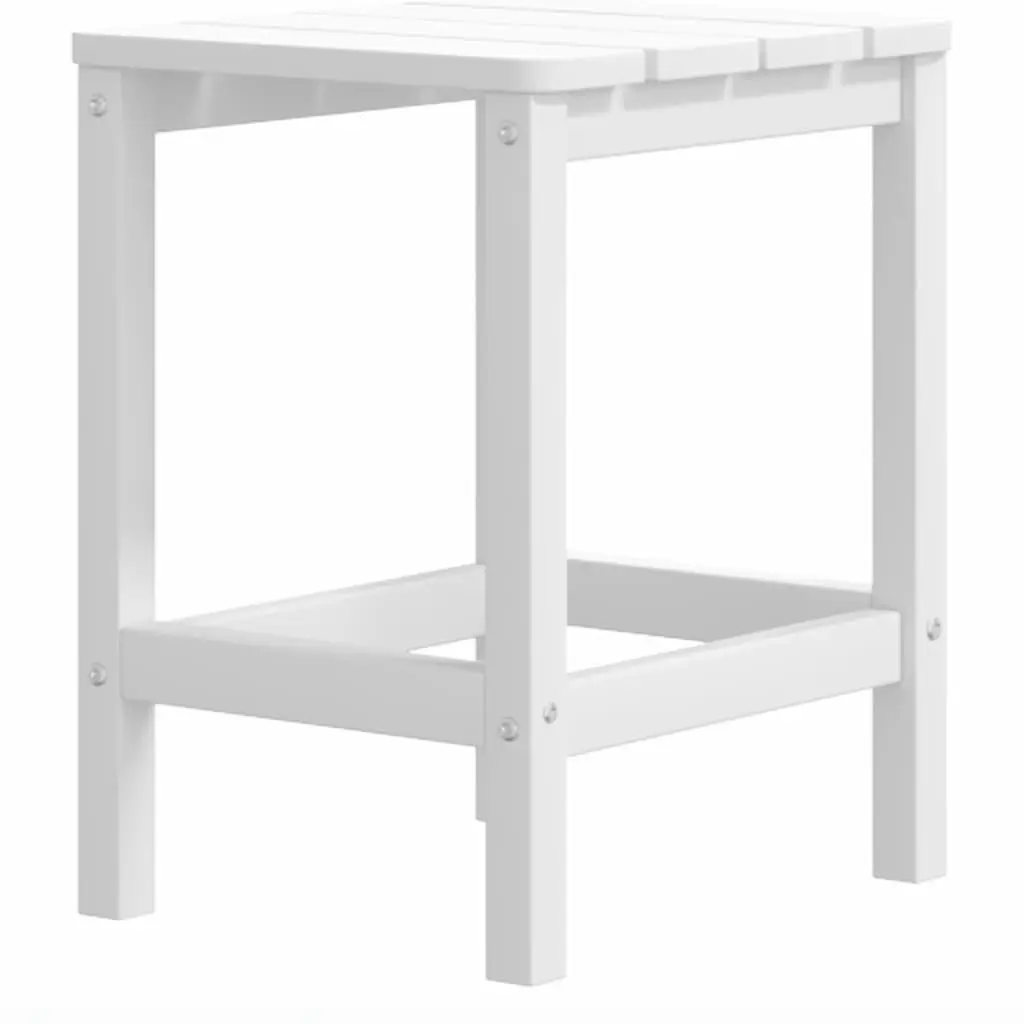 Outdoor Adirondack Chair with Footstool & Side Table Garden Patio Seating White