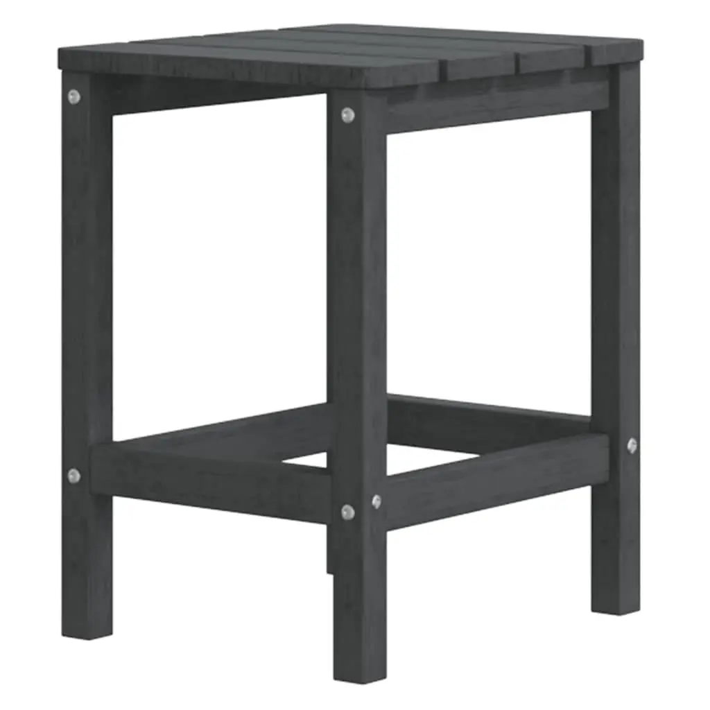 Adirondack Chair Set for Patio Anthracite with Detachable Footstool and Side Table