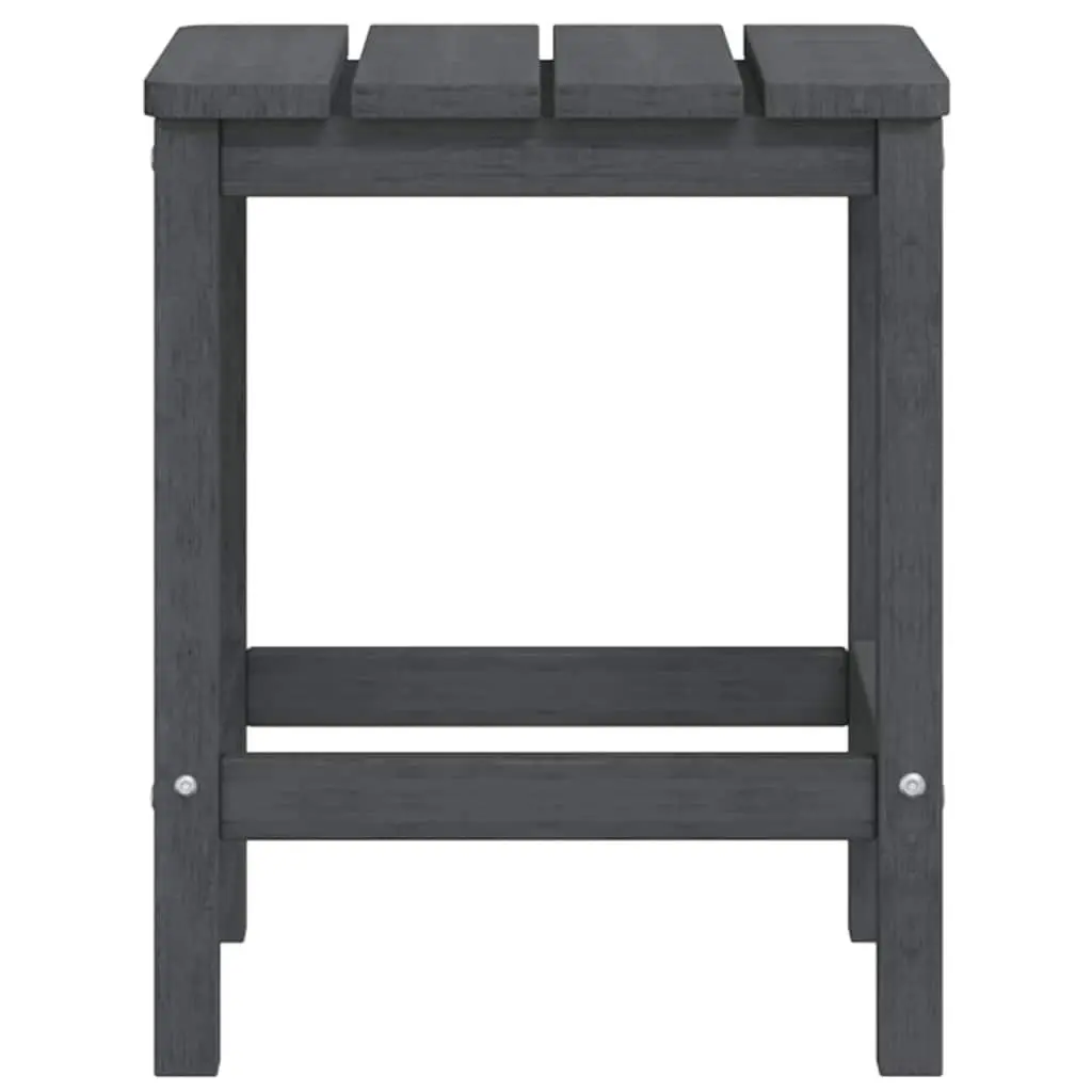 Adirondack Chair Set for Patio Anthracite with Detachable Footstool and Side Table