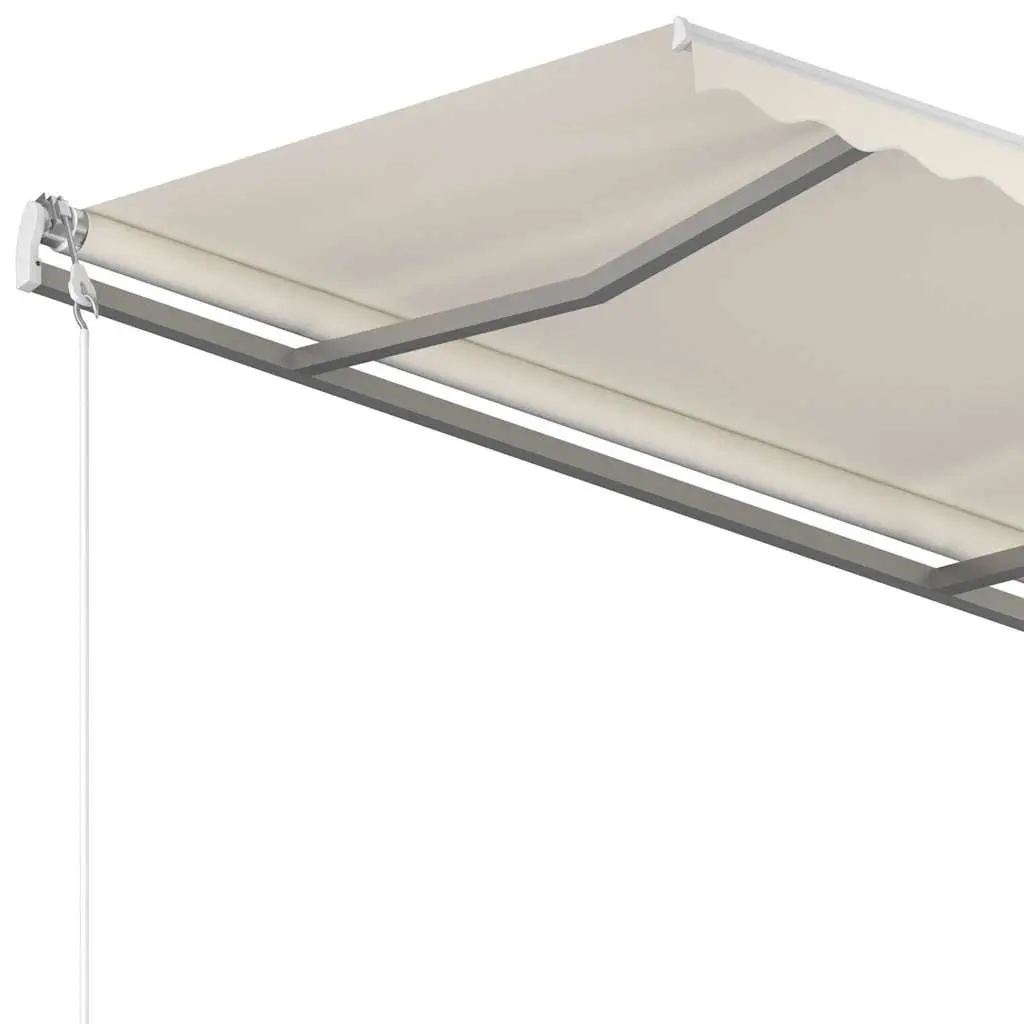 Automatic Retractable Awning Outdoor Patio Sunshade 400x300 cm Cream