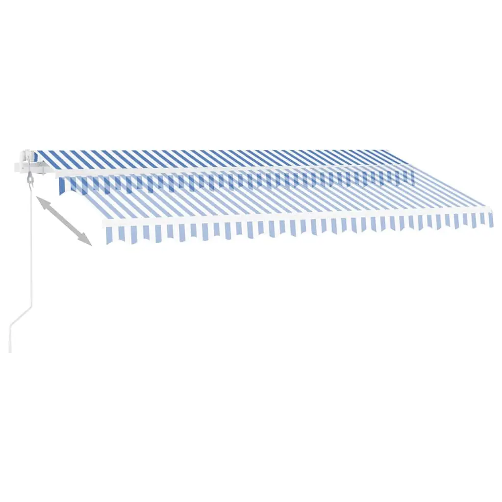 Freestanding Automatic Retractable Awning 400x300cm Outdoor Patio Sun Shade Blue