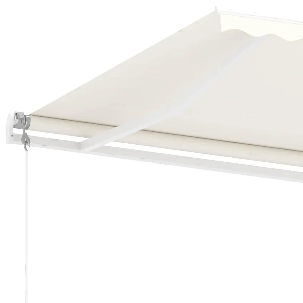 Freestanding Automatic Retractable Awning 400x300 cm Outdoor Patio Shade Cream