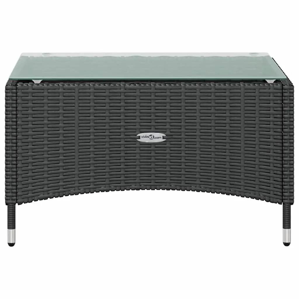 Outdoor Garden Lounge Set 16 Piece Patio Furniture Black Poly Rattan