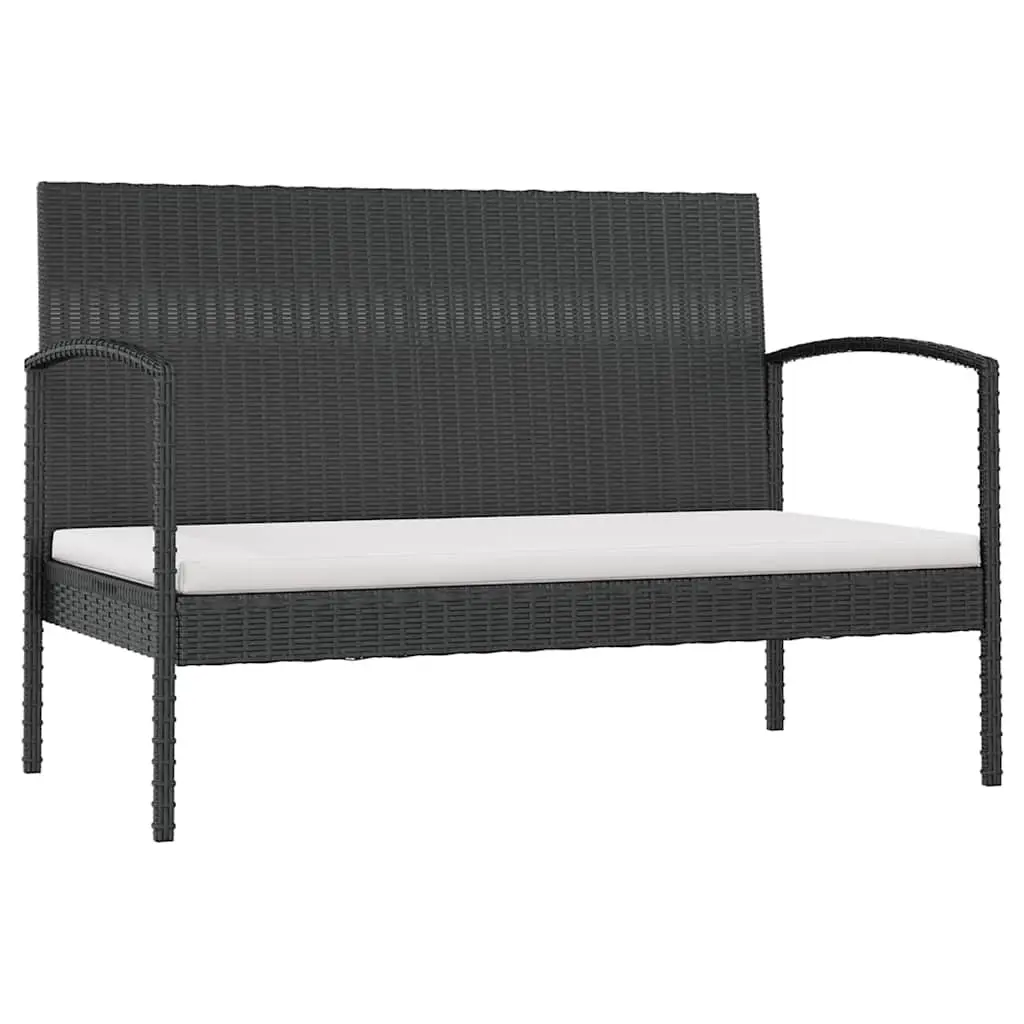 8-Piece Black Patio Lounge Set