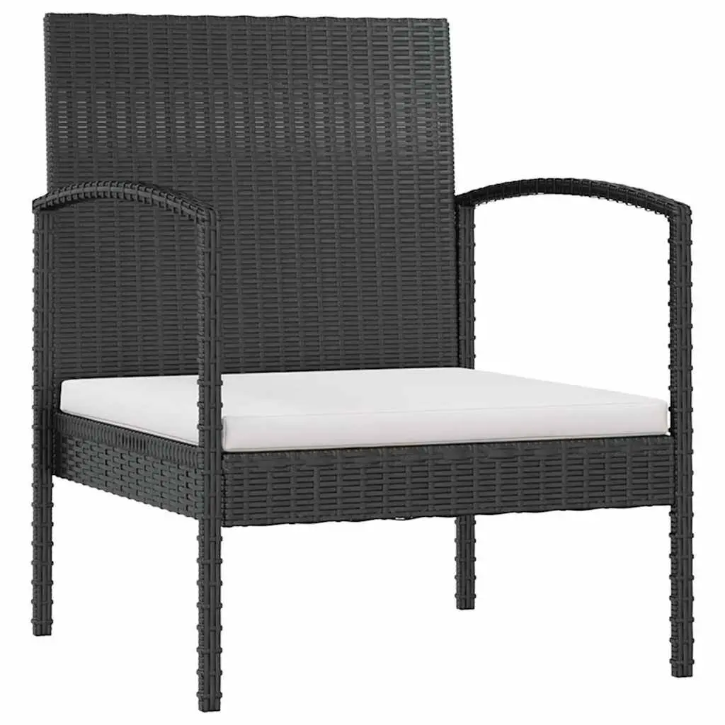 8-Piece Black Patio Lounge Set