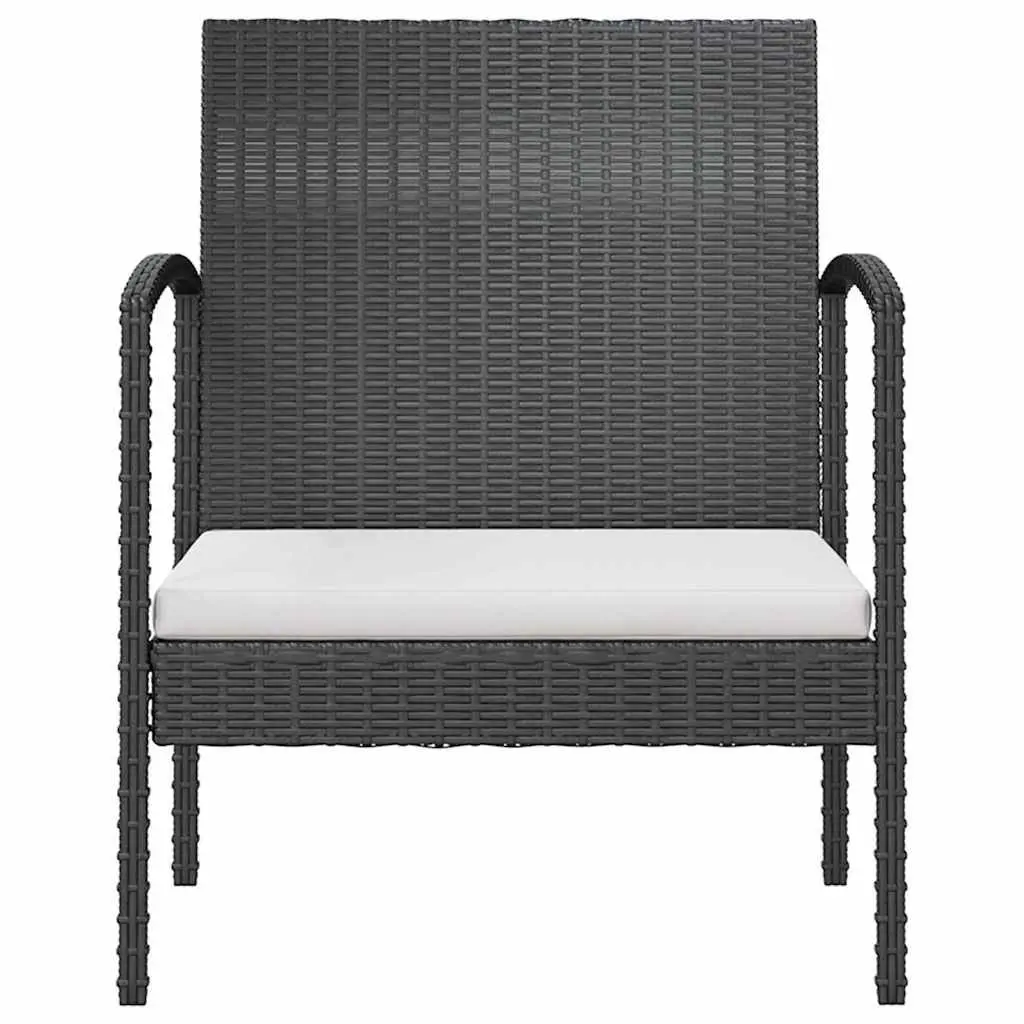 8-Piece Black Patio Lounge Set