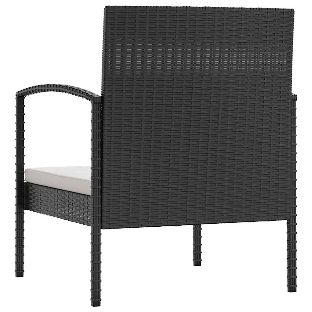 8-Piece Black Patio Lounge Set