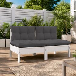 2-Seater Garden Sofa with Solid Pinewood Frame