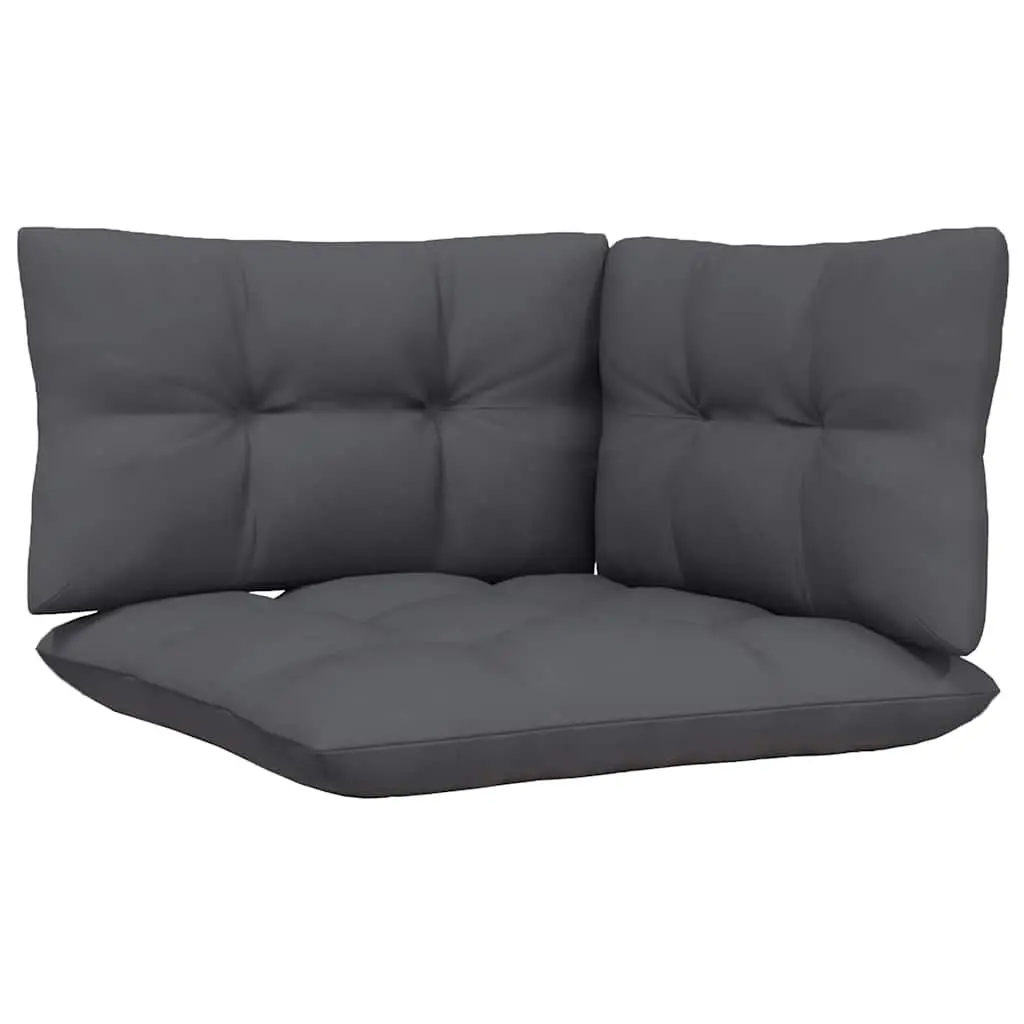 5 Piece White Pinewood Garden Lounge Set