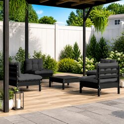 Specifications of the 5-Piece Pinewood Garden Lounge Set
