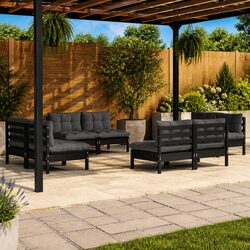 Specifications of 8 Piece Garden Lounge Set in Pinewood