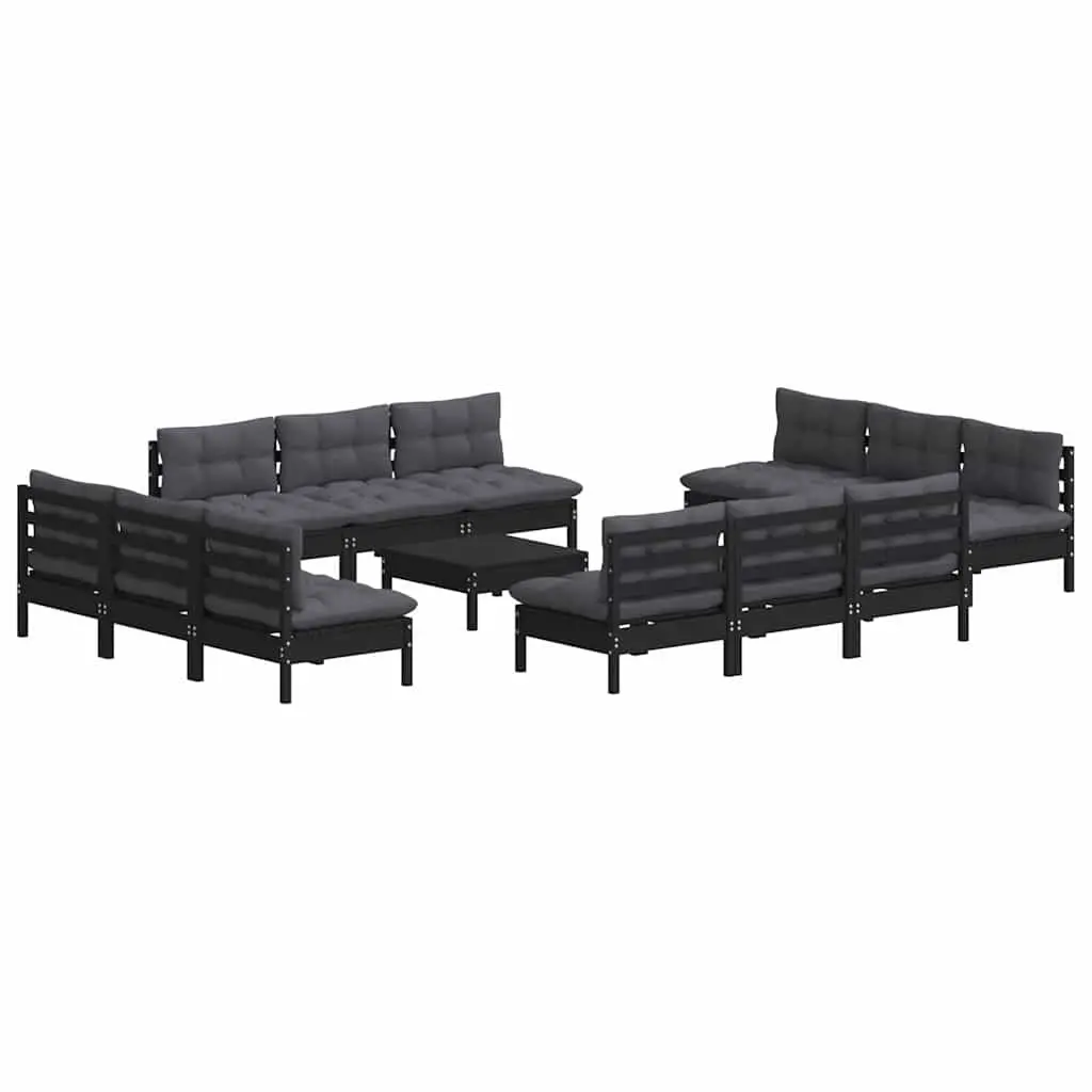 Garden Lounge Set Outdoor Patio Furniture 13 Piece Pinewood