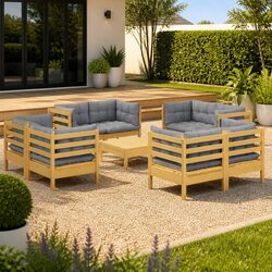 Specifications of 9-Piece Garden Lounge Set with Cushions