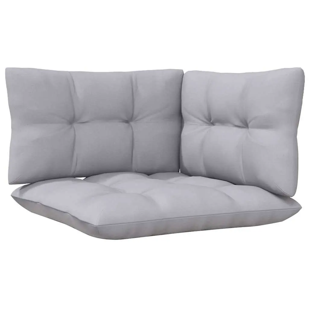 Garden Lounge Set Outdoor Patio Furniture 9 Piece Pinewood Grey Cushions Modular