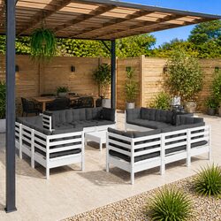 Specifications for 13-Piece Pinewood Garden Lounge Set