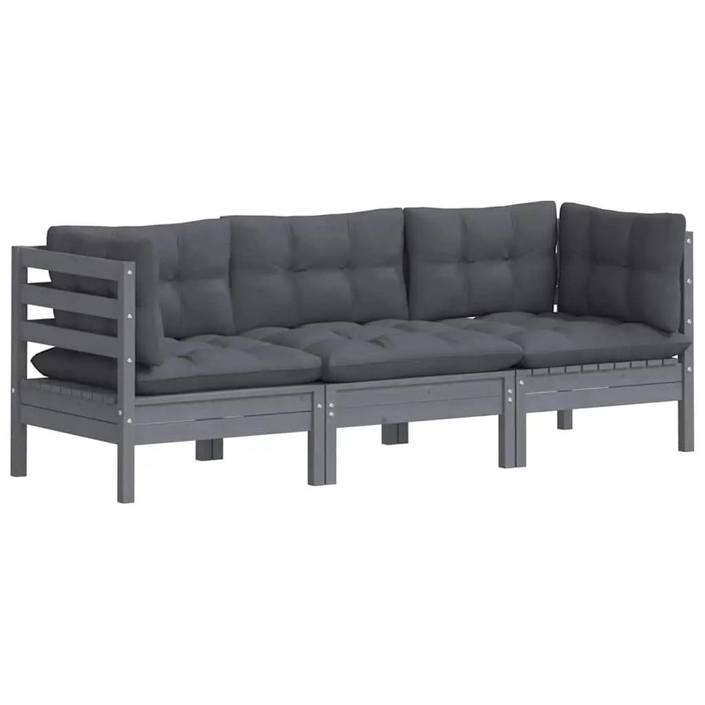 3-Seater Garden Sofa Outdoor Patio Furniture Lounge Seat with Cushions Modular