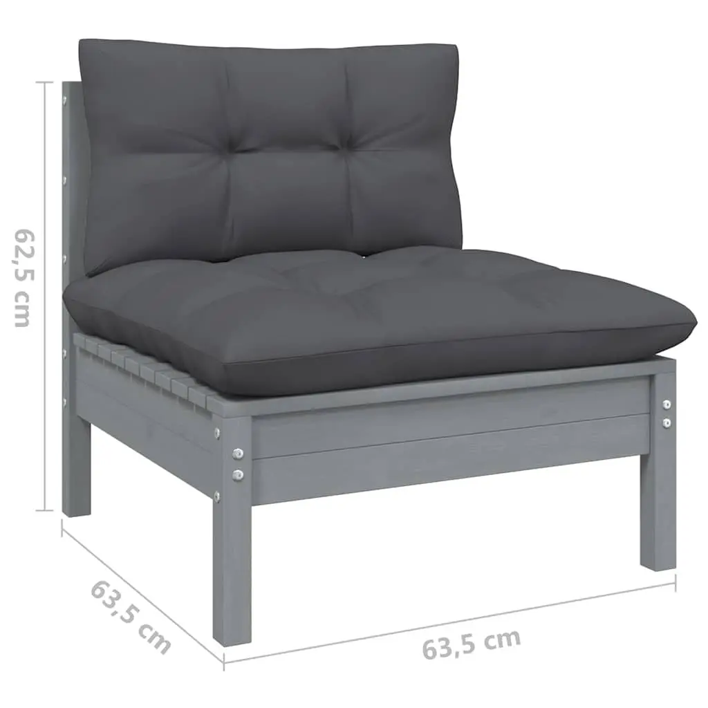 3-Seater Garden Sofa Outdoor Patio Furniture Lounge Seat with Cushions Modular