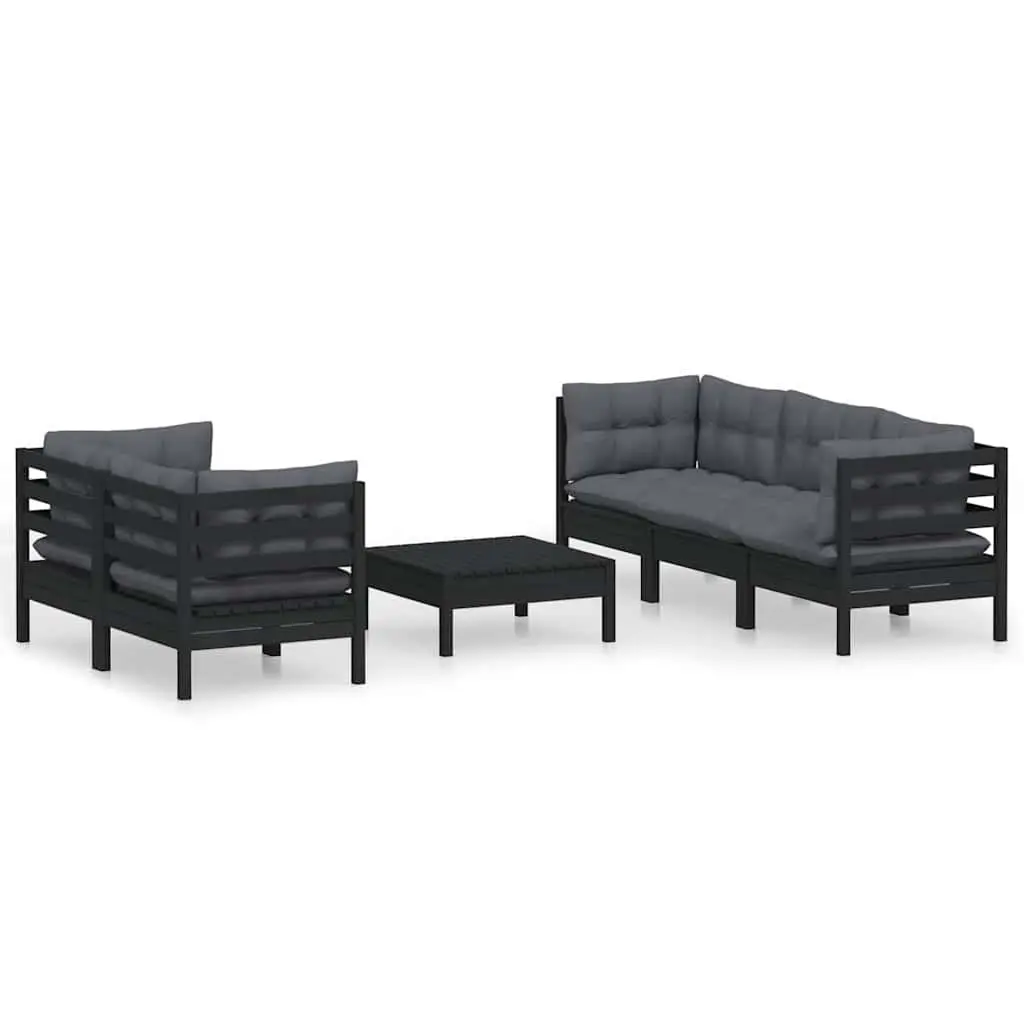 Garden Lounge Set Outdoor Patio Furniture 6 Piece Pinewood