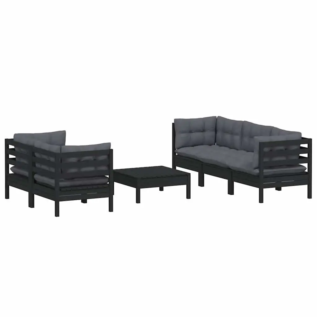 Garden Lounge Set Outdoor Patio Furniture 6 Piece Pinewood