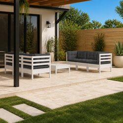 7-Piece Garden Lounge Set Specifications: Modular Pinewood