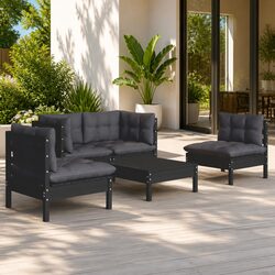 Specifications of the 5 Piece Black Garden Lounge Set