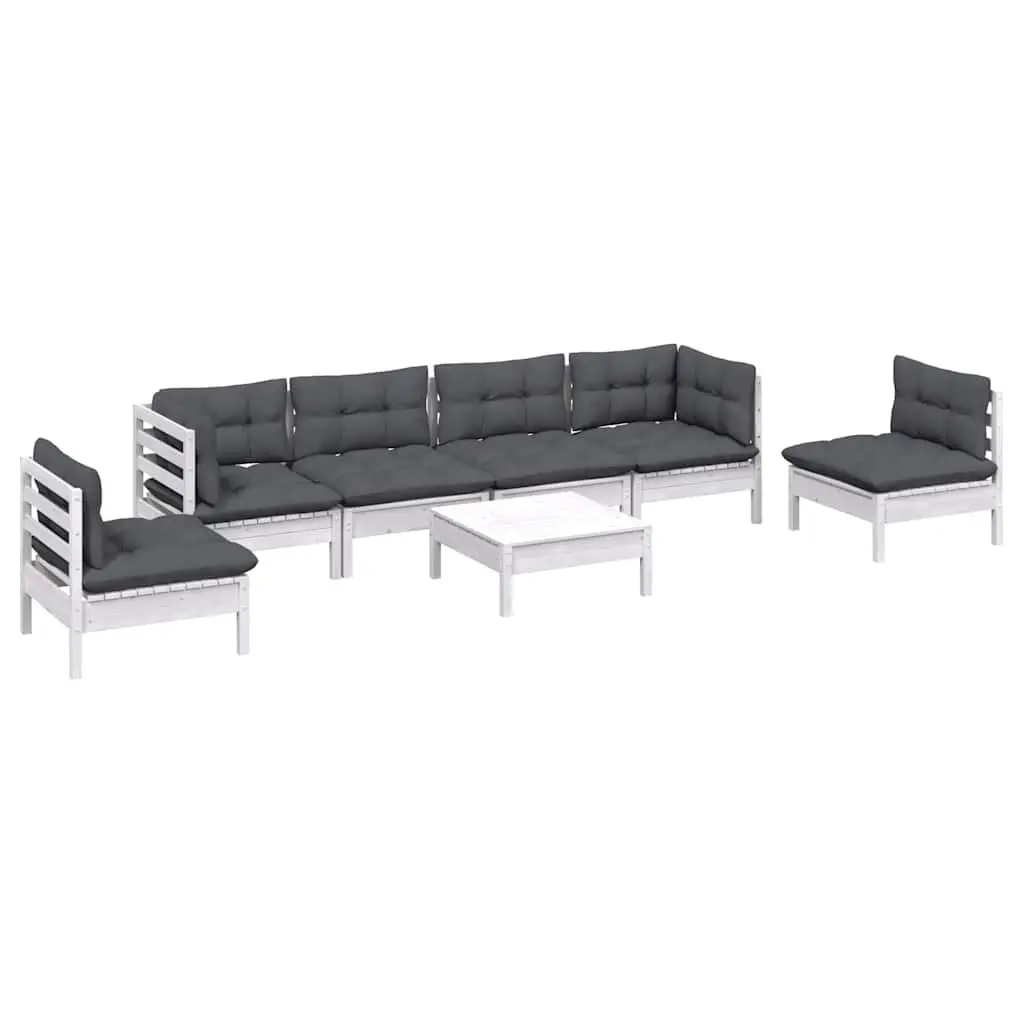 7 Piece Garden Lounge Set with Cushions
