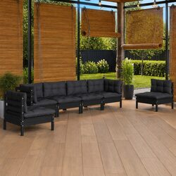 Specifications for 7 Piece Solid Pinewood Garden Lounge Set