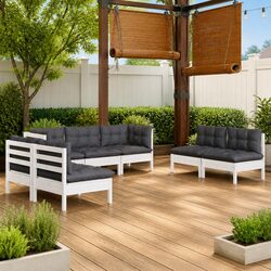Specifications of 7 Piece Garden Lounge Set in White