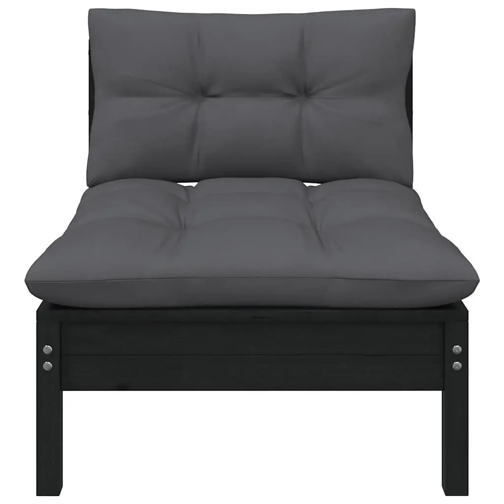 Garden Lounge Set 7 Piece Modular Outdoor Patio Furniture with Cushions Pinewood