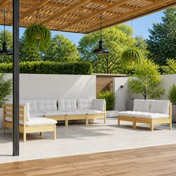 Specifications of 8 Piece Garden Lounge Set, Cream Cushions