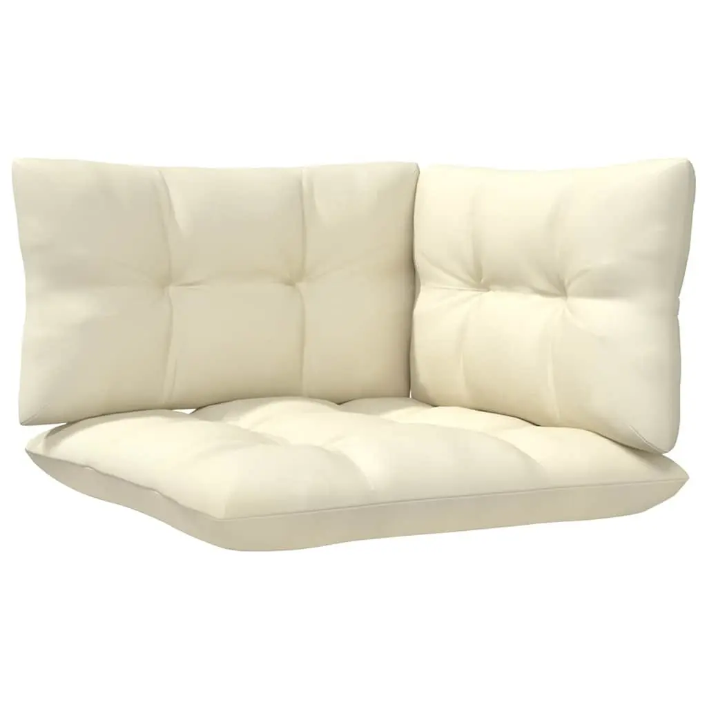 Garden Lounge Set 6 Piece Outdoor Patio Furniture Modular Sofa Cream Cushions