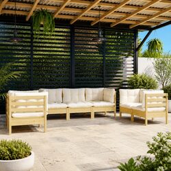 Specifications of 7 Piece Garden Lounge Set with Pinewood Frame