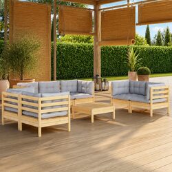 Factual Overview: 8 Piece Garden Lounge Set with Cushions