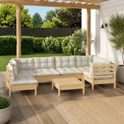 Specifications of 7 Piece Garden Lounge Set with Cream Cushions