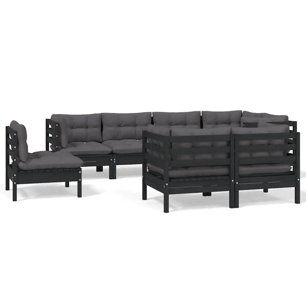 8-Piece Modular Garden Lounge Set with Cushions
