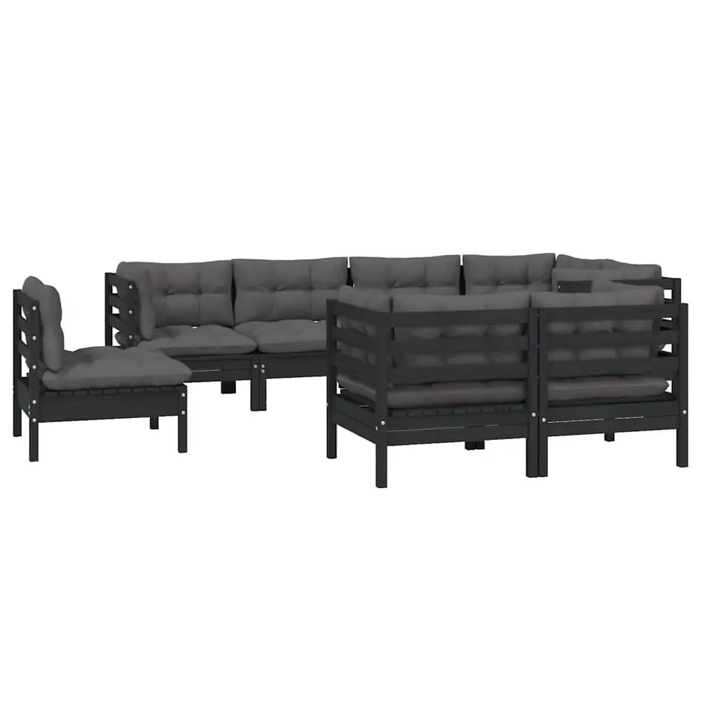 8-Piece Modular Garden Lounge Set with Cushions