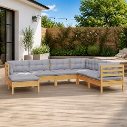 Garden Lounge Set Specifications: 7 Piece Outdoor Sofa Set