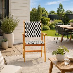 Garden Chairs 6 pcs Solid Acacia Wood Outdoor Seating Patio Furniture Brown